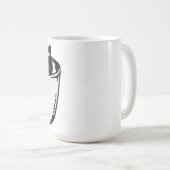 Chaton noir avec nez rouge caché dans une tasse (Devant droit)