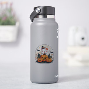 Chaton noir et blanc mignon – Autocollant effrayan