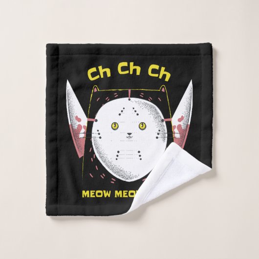 Chaton parfaitement horrifiant (Gant de toilette)