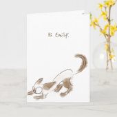 chaton siamois chaton Art Carte d'anniversaire (Fleur jaune)