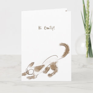 chaton siamois chaton Art Carte d'anniversaire