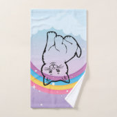 chaton sous un arc-en-ciel (Serviette à main)