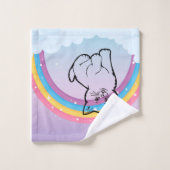 chaton sous un arc-en-ciel (Gant de toilette)