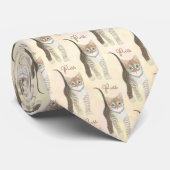 Chaton Tigre Avec Cravate Texte (Roulé)