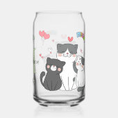 Chatons Adorables Thème Monogramme Cœurs (Verso)