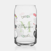 Chatons Adorables Thème Monogramme Cœurs (Gauche)