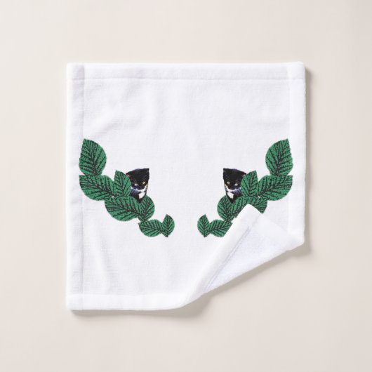 Chatons avec Feuille (Gant de toilette)