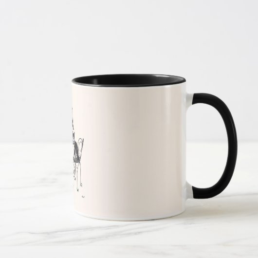 Chatons dans la tasse de café rose de Paris (Droite)
