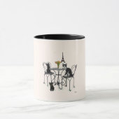 Chatons dans la tasse de café rose de Paris (Centre)