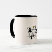 Chatons dans la tasse de café rose de Paris (Devant gauche)