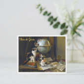 Chatons de mère vintage Globe terrestre Merci (Debout devant)