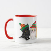 chatons de Noël tasse personnalisée (Gauche)
