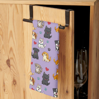 Chatons et chiots Serviette de cuisine