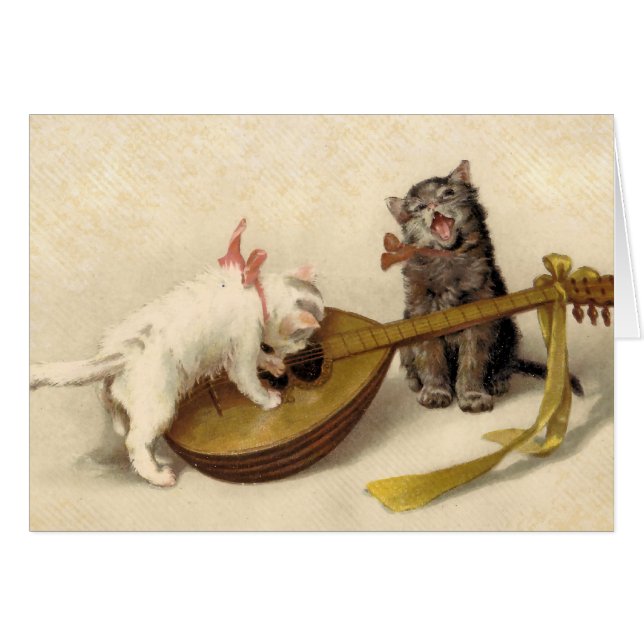 Chatons et la mandoline (Devant horizontal)