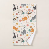 Chatons joueurs et pelotes de laine Mignons (Serviette à main)