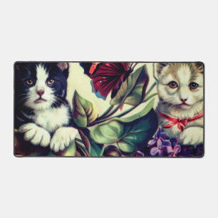 Chatons vintage avec papillon