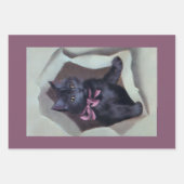 Chatons vintage faisant irruption dans du papier c (Devant)