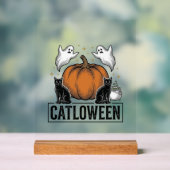 Chatoween Chat Noir Fantôme Halloween Conception V (Neutre)