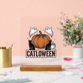 Chatoween Chat Noir Fantôme Halloween Conception V (Mariage)
