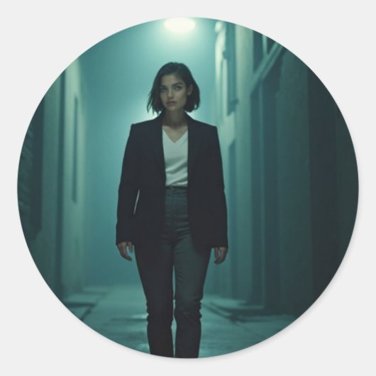 chatoyante dame Sticker (Devant)