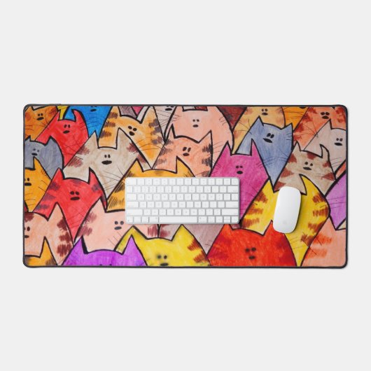 Chats 02 Mat de bureau (Clavier et souris)