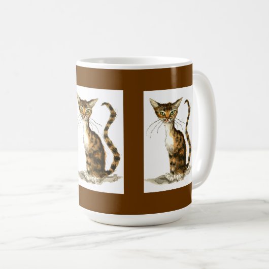Chats à tablettes Brown sur tall mug (Devant droit)