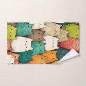 Chats adorables | Design de dessin coloré (Serviette à main)