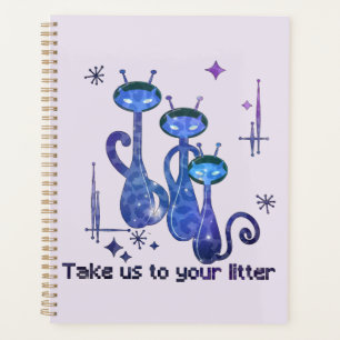 Chats Aliens amusants Emmenez-Nous Sur Votre Lit