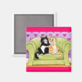 Chats amoureux mignon aimant (Recto/Verso)