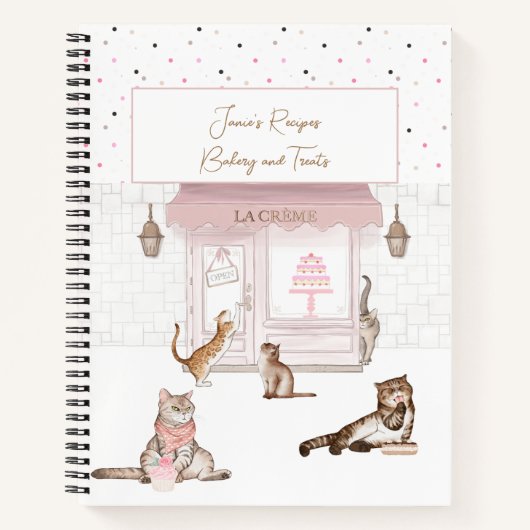 Chats amusants à un livre de recettes de boulanger (Devant)