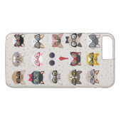 Chats amusants avec lunettes iPhone 7 Plus Coque (Dos (Horizontal))
