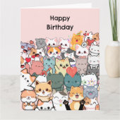 Chats amusants Bonne carte d'anniversaire personna (Devant)