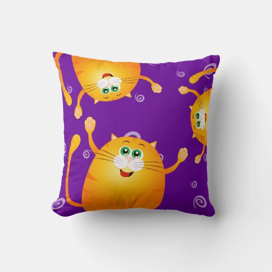 Chats amusants, coussin (Recto)