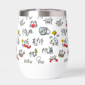 Chats amusants, lait et magie. (Arrière)