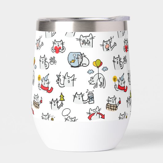 Chats amusants, lait et magie. (Gauche)