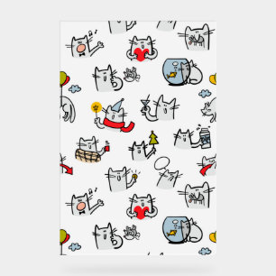 Chats amusants, lait et magie