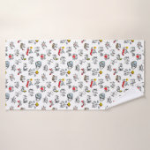 Chats amusants, lait et magie. (Serviette de bain)