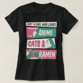Chats Anime Ramen Tshirt PR (Design devant)