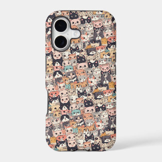 Chats Anime répétant le motif