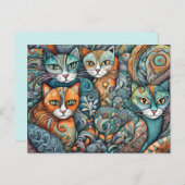 chats apaisants 2 carte postale (Devant / Derrière)