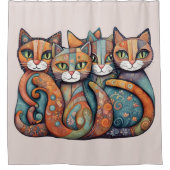 chats apaisants 3 rideau de douche (Devant)