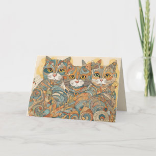 chats apaisants 4 carte de voeux