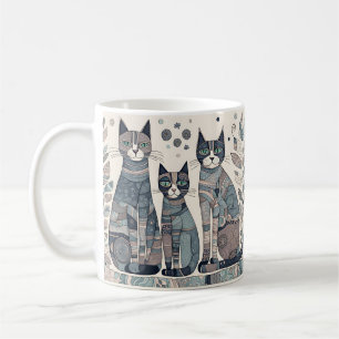 chats apaisants tasse de café