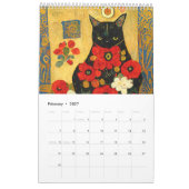 Chats Art Nouveau – Calendrier 2026 (Feb 2027)