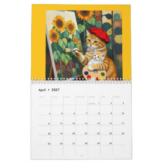 Chats Artistiques Calendrier 2027