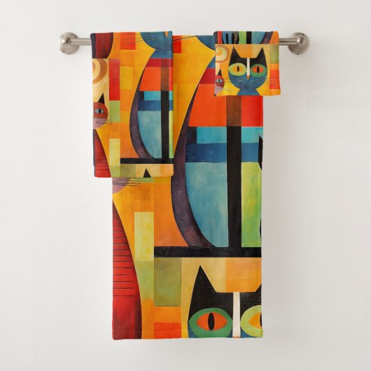 Chats artistiques colorés Moderne (En situation)