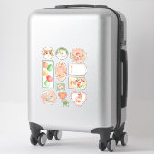 Chats avec fleurs Stickers Pâques et Printemps (Sur valise)