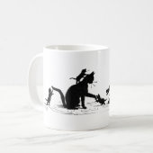Chats avec la tasse de chatons (Devant gauche)