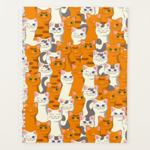 Chats blancs et gingembre motif yeux verts yeux bl