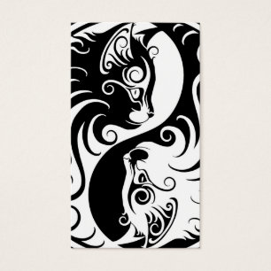 Chats blancs et noirs de Yin Yang